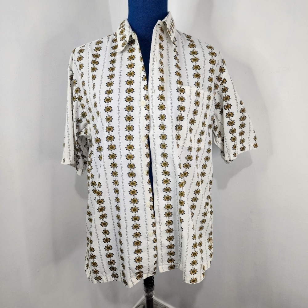 US Expedition Sunflower Print Button Down Shirt